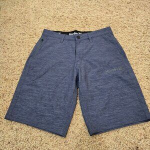 Hurley Swim Trunks Mens 28 Dark Slate Blue with Zippered Pocket